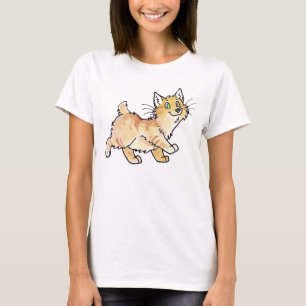 T-shirt Kitty mannois tigré crème