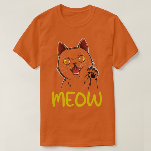 T-shirt Kitty Meow, chat mignon (Design devant)