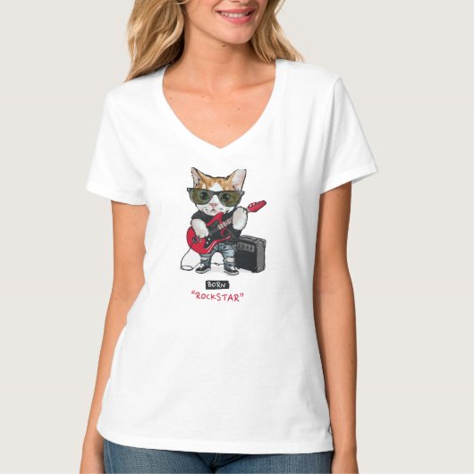 T-shirt Kitty Rockstar (Devant)