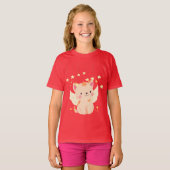 T-shirt "Kitty rose - Tee de chat adorable" (Devant entier)