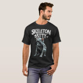 T-shirt Kitty Skeleton : Amoureux des chats Éffray (Devant entier)