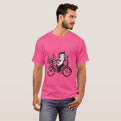 T-shirt Kitty vintage À Vélo (Devant entier)
