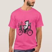 T-shirt Kitty vintage À Vélo (Devant)