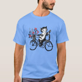 T-shirt Kitty vintage À Vélo (Devant)