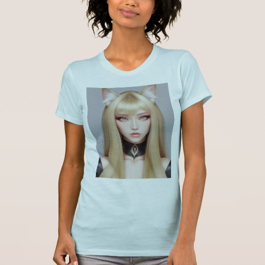 T-SHIRT KITTY WAIFU 03 (Devant)