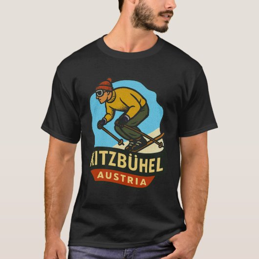 T-shirt Kitzbühel Autriche Ski (Devant)