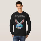 T-shirt Kitzbühel Tirol Austria Retro Ski Rabbit (Devant entier)