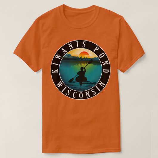 T-shirt Kiwanis Pond Wisconsin Kayaking (Design devant)