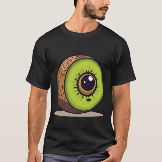 T-shirt Kiwi Alien – Fresh Cute Fruit Art (Devant)