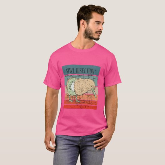 T-shirt Kiwi dissection oiseaux fruits anatomie oiseaux an (Devant entier)
