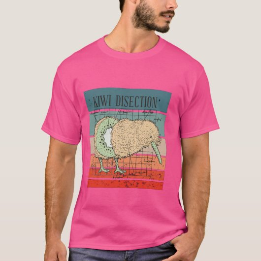 T-shirt Kiwi dissection oiseaux fruits anatomie oiseaux an (Devant)