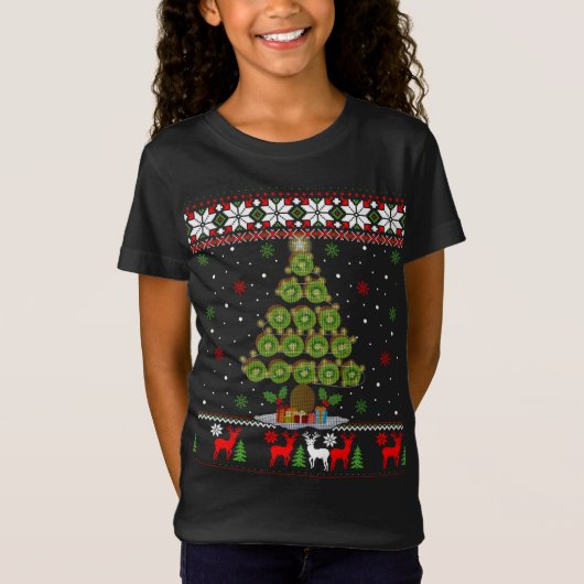 T-Shirt Kiwi Fruit Lover Xmas Lighting Kiwi Christmas Tree (Devant)