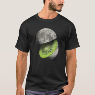 T-shirt Kiwi Fruit Moon Planet Couper Astronomie Space Sci