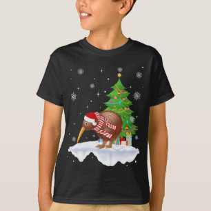 T-shirt Kiwi Oiseau Amant Cadeau Santa Hat Kiwi Noël