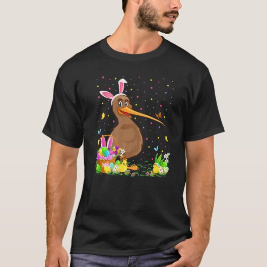 T-shirt Kiwi Oiseau de Pâques Chasse aux oeufs Bunny Kiwi (Devant)
