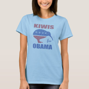 T-shirt Kiwis pour Obama Femmes Nouvelle-Zélande Chemise
