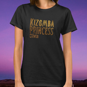 T-shirt Kizomba princesse or jaune