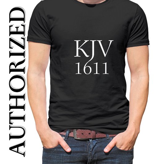 T-shirt KJV 1611 Chrétien noir et blanc