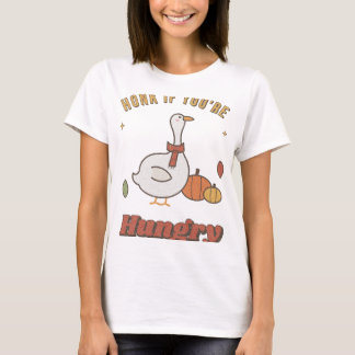T-shirt 'klaxonnez si vous avez faim' pour la dind