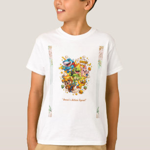 T-shirt. Kleurrijk Cartoon Kids T-shirt Schattig