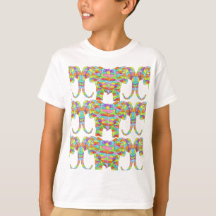 T-shirt kleurrijke olifant