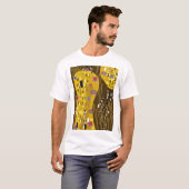 T-shirt Klimt Inspiré Or Motif Art Nouveau Le Baiser (Devant entier)