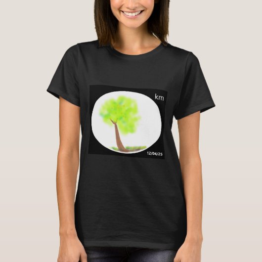 T-shirt km tree painting shirt (Devant)
