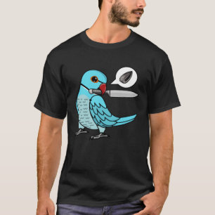 T-shirt Knife Parrot veut des graines I Blue Indian Ringne