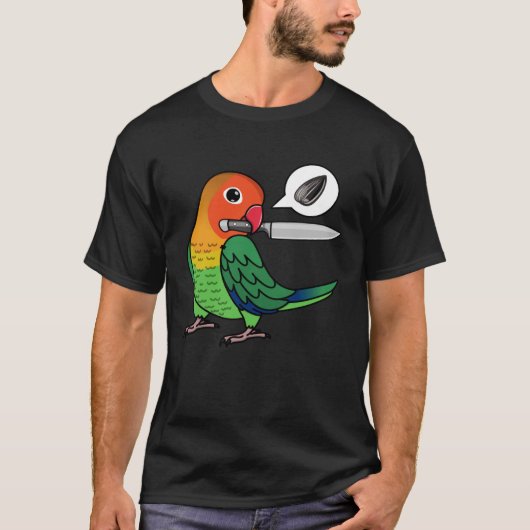 T-shirt Knife Parrot veut des graines I Fischers Lovebird (Devant)