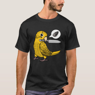 T-shirt Knife Parrot veut des graines I Jaune Lutino Budgi