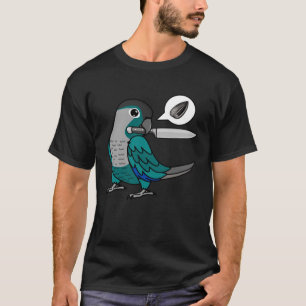T-shirt Knife Parrot veut des graines I Turquoise Green Ch