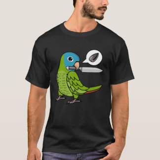 T-shirt Knife Parrot Wants Seeds I Blue crowned Conure