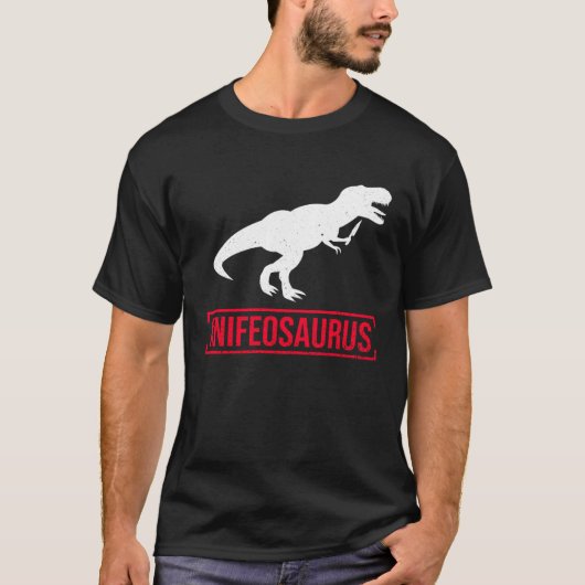 T-shirt Knifosaurus Knifeaholic Knife Collector Knife Coll (Devant)