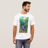 T-SHIRT KNIGHT LANCELOT, CHEVAL EN FORÊT VERTE (Devant entier)