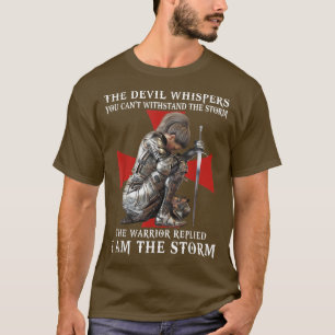 T-shirt Knight Templar Christian Women Warrior Of God I Am