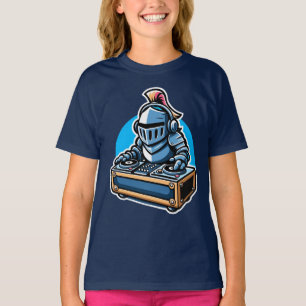 T-shirt Knight Turntablist - DJ Medieval DJ Design