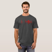 T-shirt Knights Hospitaller Maltese Cross Hearbeat EKG (Devant entier)