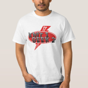 T-shirt Knit 1 chemise de blanc du geek 2