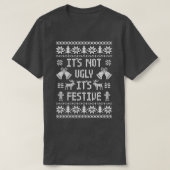 T-shirt Knit drôle Regardez Noël Ce n'est pas moche Son Fe (Design devant)