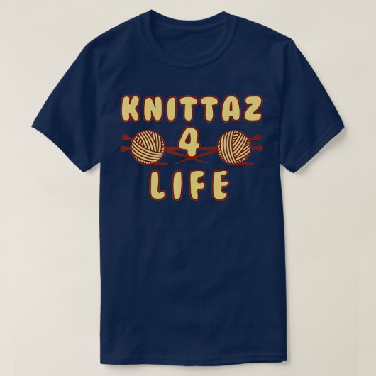 T-shirt Knittaz 4 Life Funny Tricot Club (Design devant)