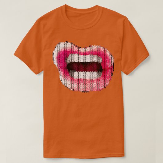 T-shirt Knitted Lips (Design devant)