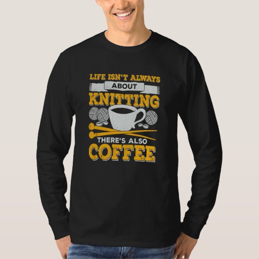 T-shirt Knitting Coffee (Devant)