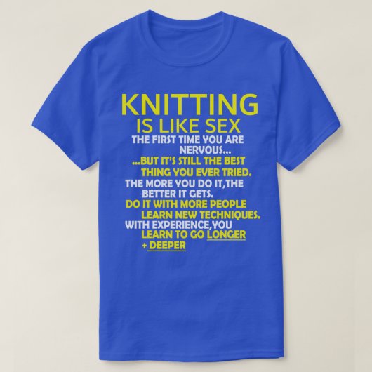 T-shirt Knitting Knit Crochet Yarn (Design devant)