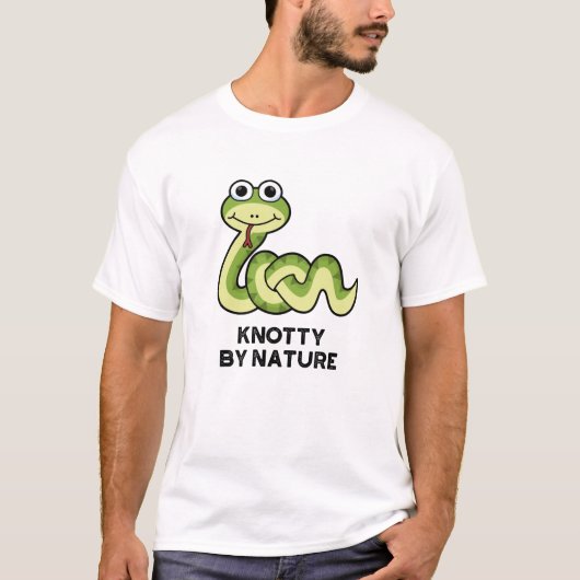 T-shirt Knotty By Nature Funny Snake Pun (Devant)