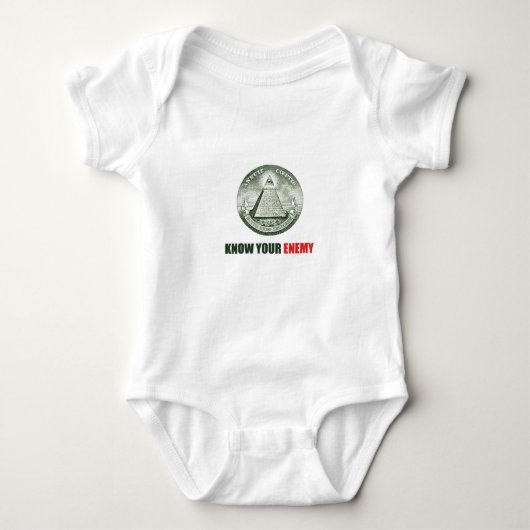 T-shirt know your enemy illuminati (Devant)