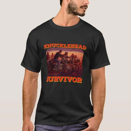 T-shirt Knucklehead Survivor Harley t shirt (Devant)
