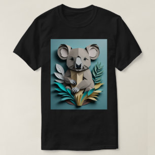 T-shirt Koala 3D Paper Art Design