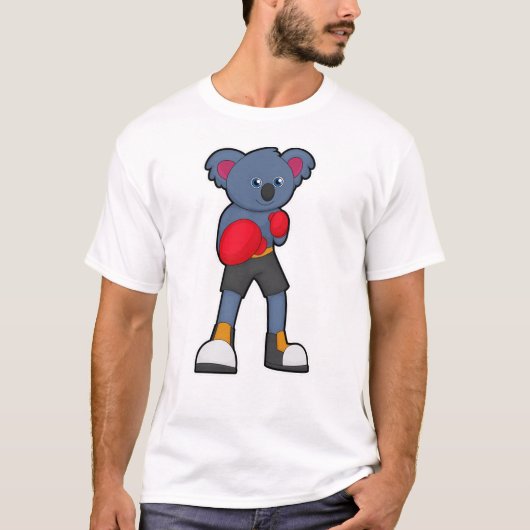 T-shirt Koala à Boxing avec gants de boxe (Devant)