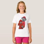 T-shirt Koala as Firefighter with Fire hydrant (Devant entier)