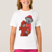 T-shirt Koala as Firefighter with Fire hydrant (Devant)